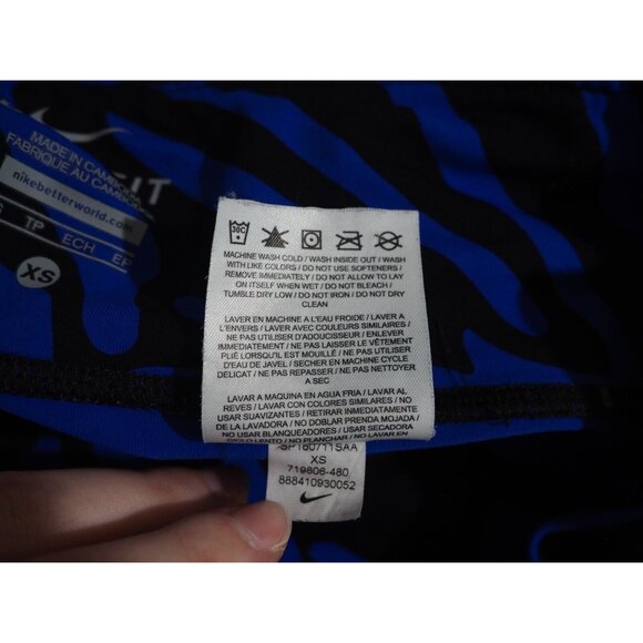 Nike Running Blue Zebra Print Leggings, Size XS - Picture 12 of 13
